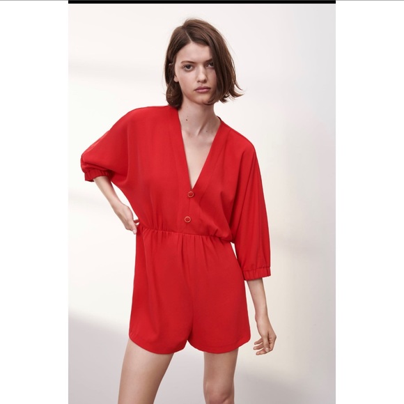 Zara Pants - Full cut sleeve short jumpsuit